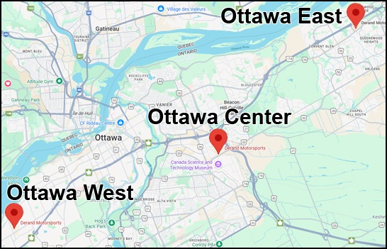 3 Ottawa locations